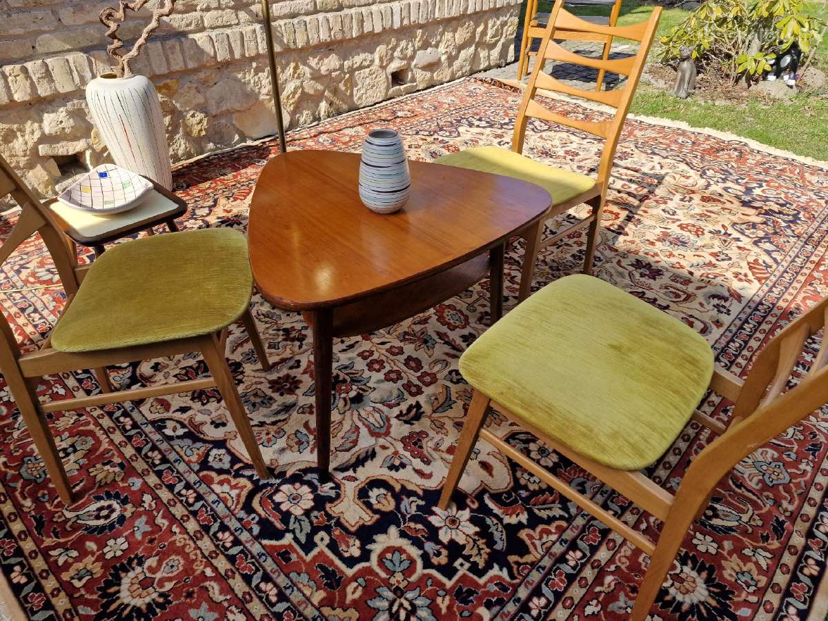 Vintažinis mid century tikmedžio kavos staliukas - nuotraukos Nr. 8
