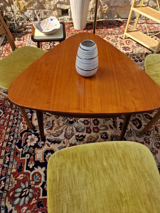 Vintažinis mid century tikmedžio kavos staliukas - nuotraukos Nr. 9