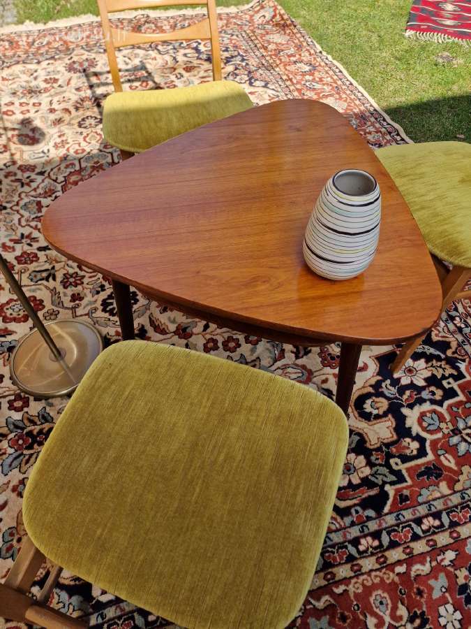 Vintažinis mid century tikmedžio kavos staliukas - nuotraukos Nr. 10
