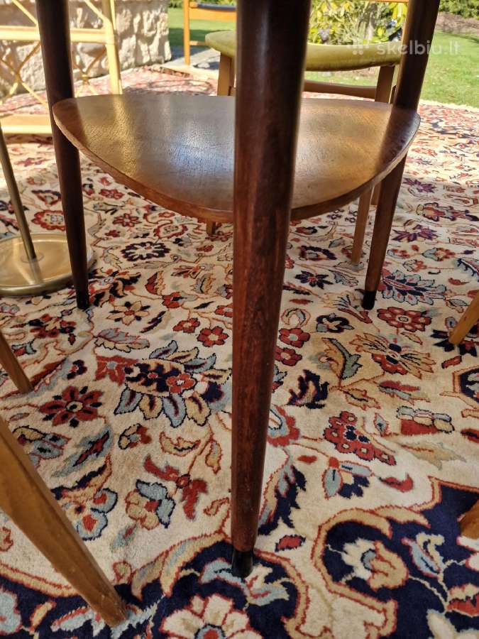 Vintažinis mid century tikmedžio kavos staliukas - nuotraukos Nr. 11