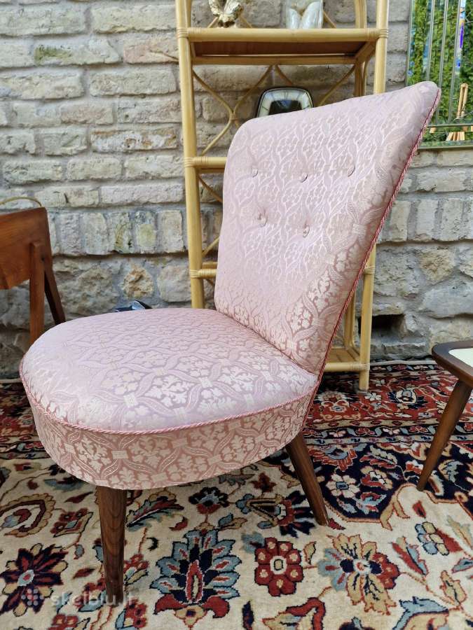 Vintažinis mid century buduaro fotelis