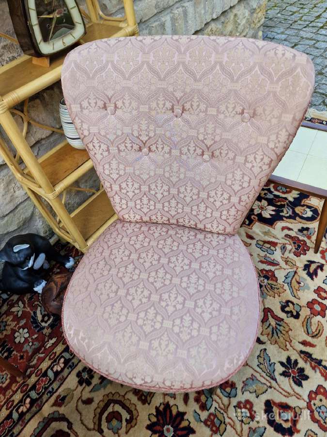 Vintažinis mid century buduaro fotelis - nuotraukos Nr. 2