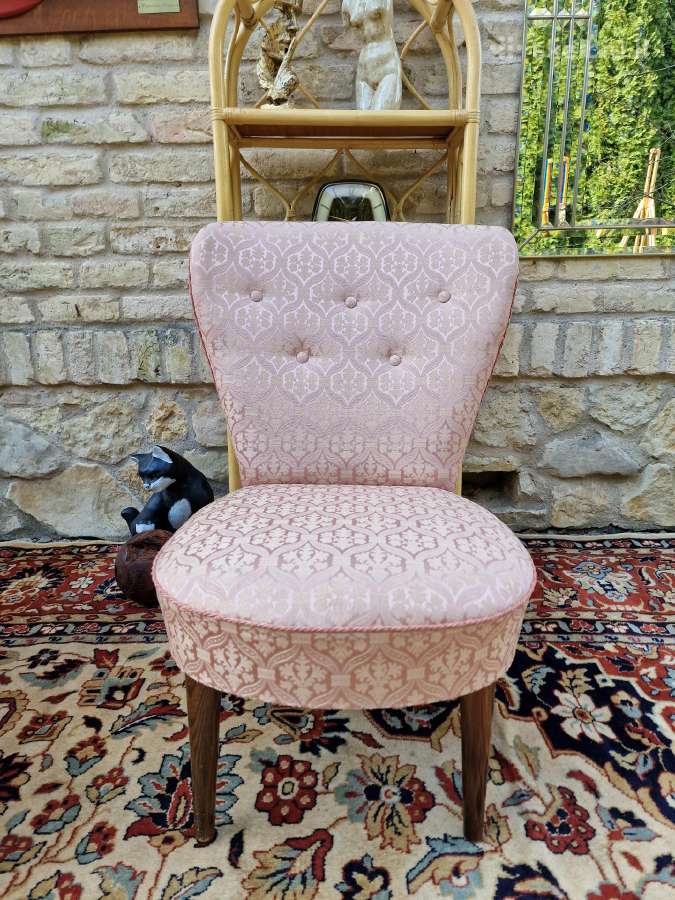 Vintažinis mid century buduaro fotelis - nuotraukos Nr. 11