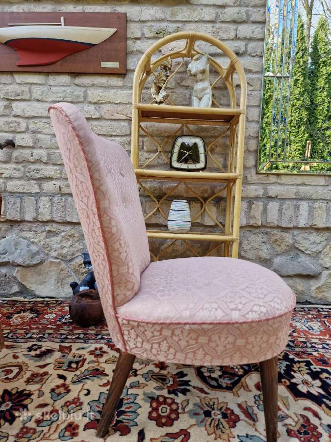 Vintažinis mid century buduaro fotelis - nuotraukos Nr. 17
