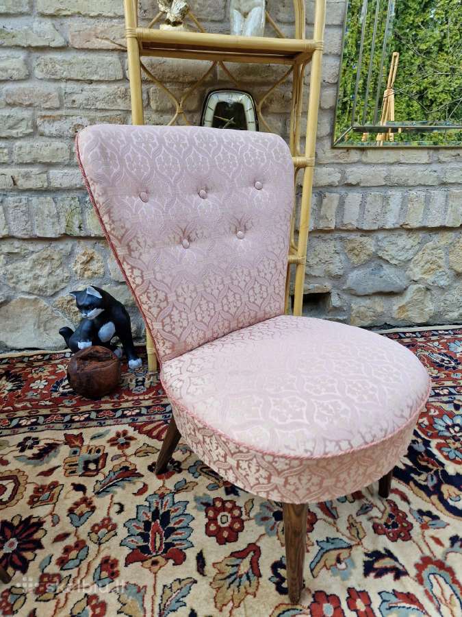 Vintažinis mid century buduaro fotelis - nuotraukos Nr. 18