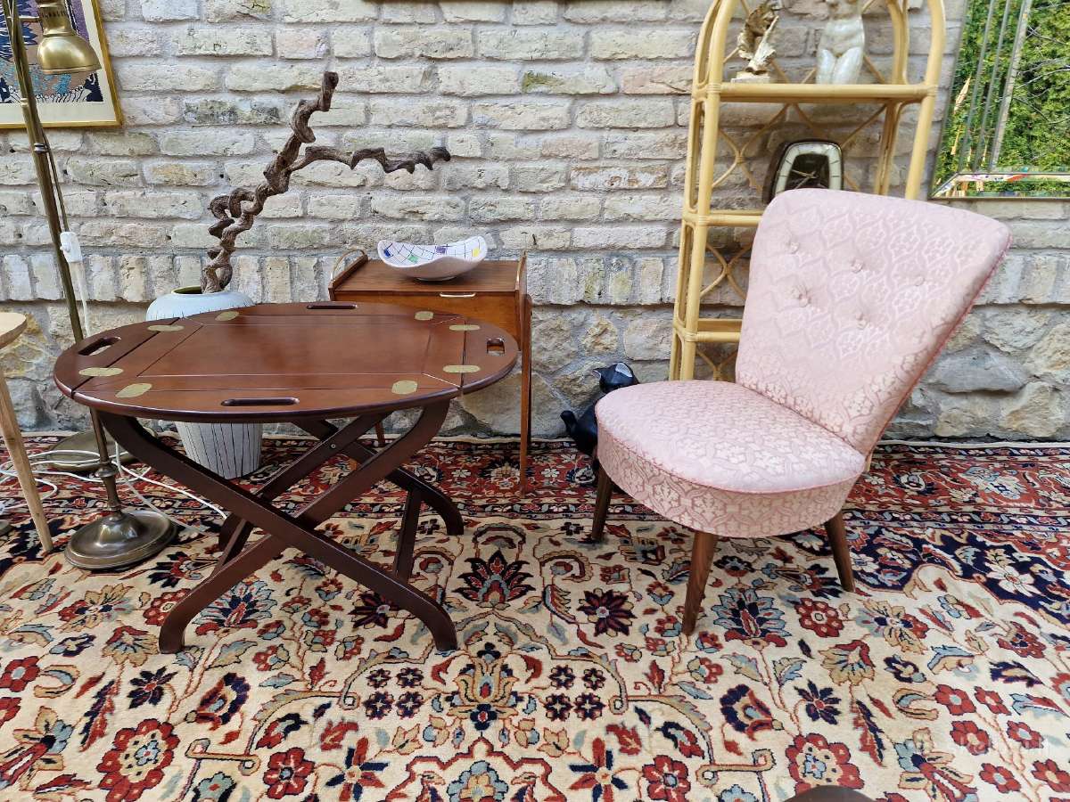 Vintažinis mid century buduaro fotelis - nuotraukos Nr. 20