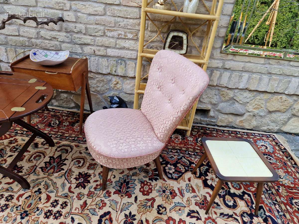 Vintažinis mid century buduaro fotelis - nuotraukos Nr. 23