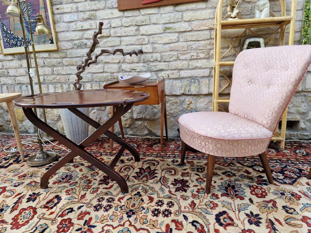 Vintažinis mid century buduaro fotelis - nuotraukos Nr. 25