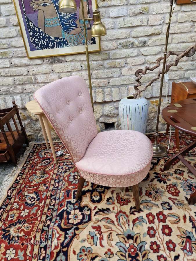 Vintažinis mid century buduaro fotelis - nuotraukos Nr. 26