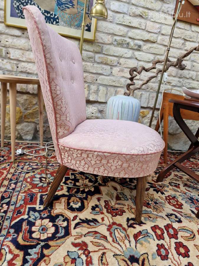 Vintažinis mid century buduaro fotelis - nuotraukos Nr. 27