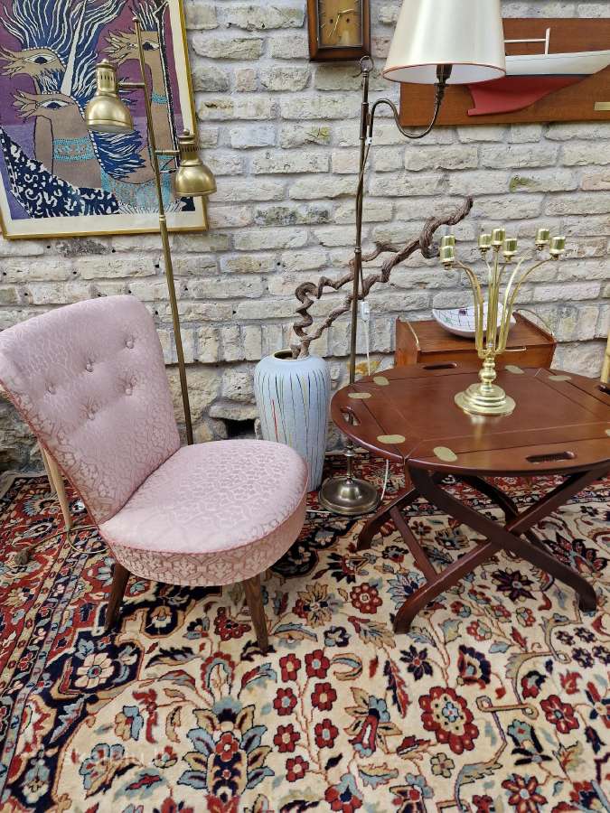 Vintažinis mid century buduaro fotelis - nuotraukos Nr. 30