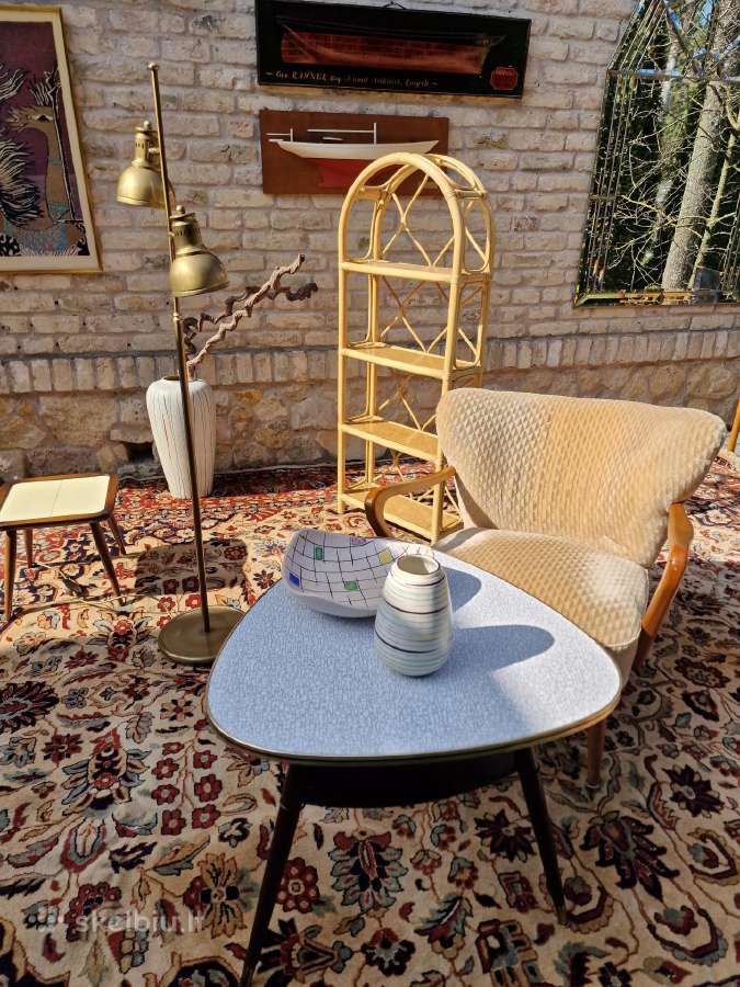 Vintažinis mid century kavos staliukas - nuotraukos Nr. 14