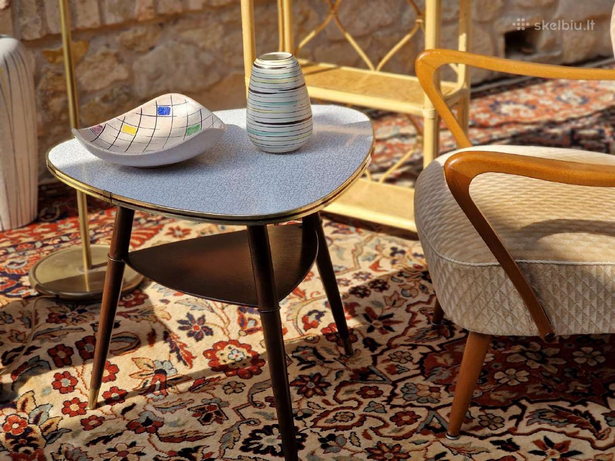 Vintažinis mid century kavos staliukas - nuotraukos Nr. 17