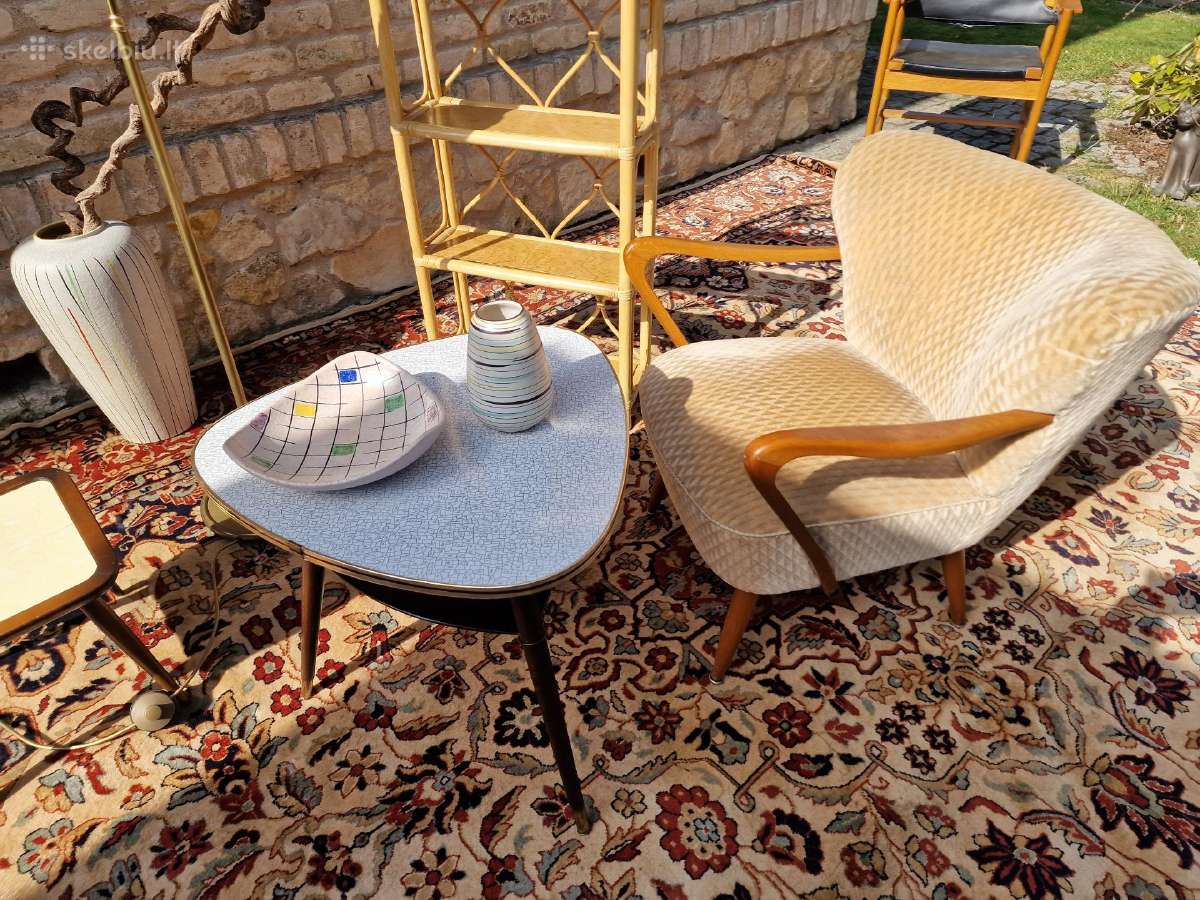Vintažinis mid century kavos staliukas - nuotraukos Nr. 20