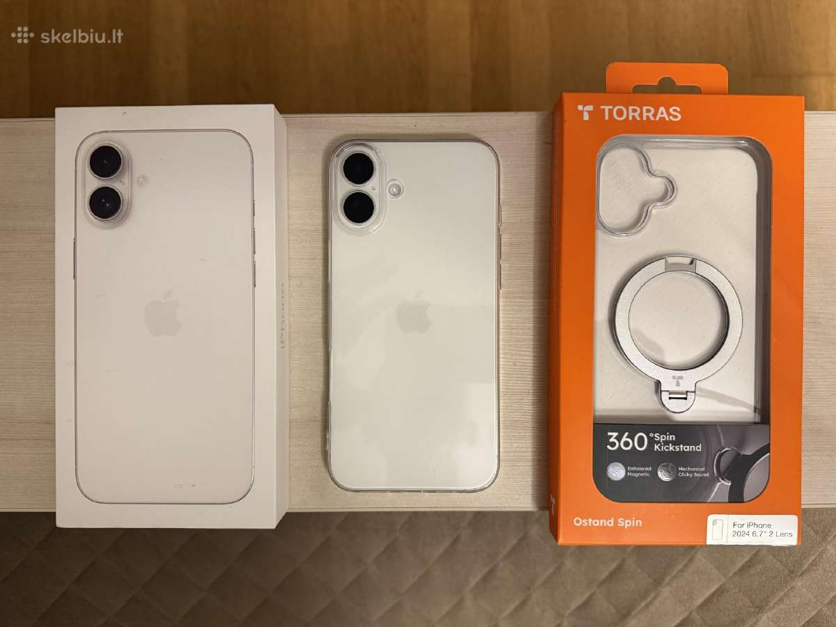 iPhone 16 Plus dėklas "Torras Spin Kickstand 360"