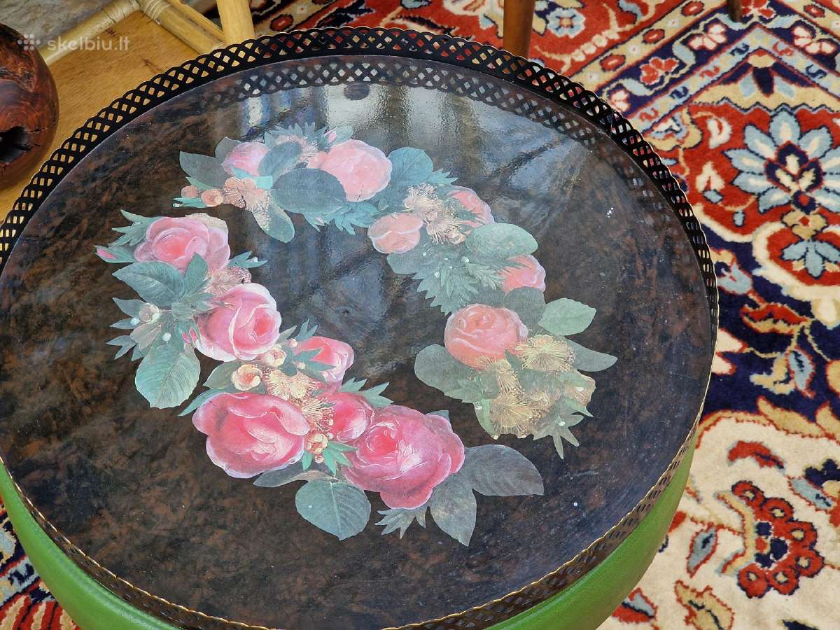 Vintažinis mid century serviravimo staliukas - nuotraukos Nr. 30