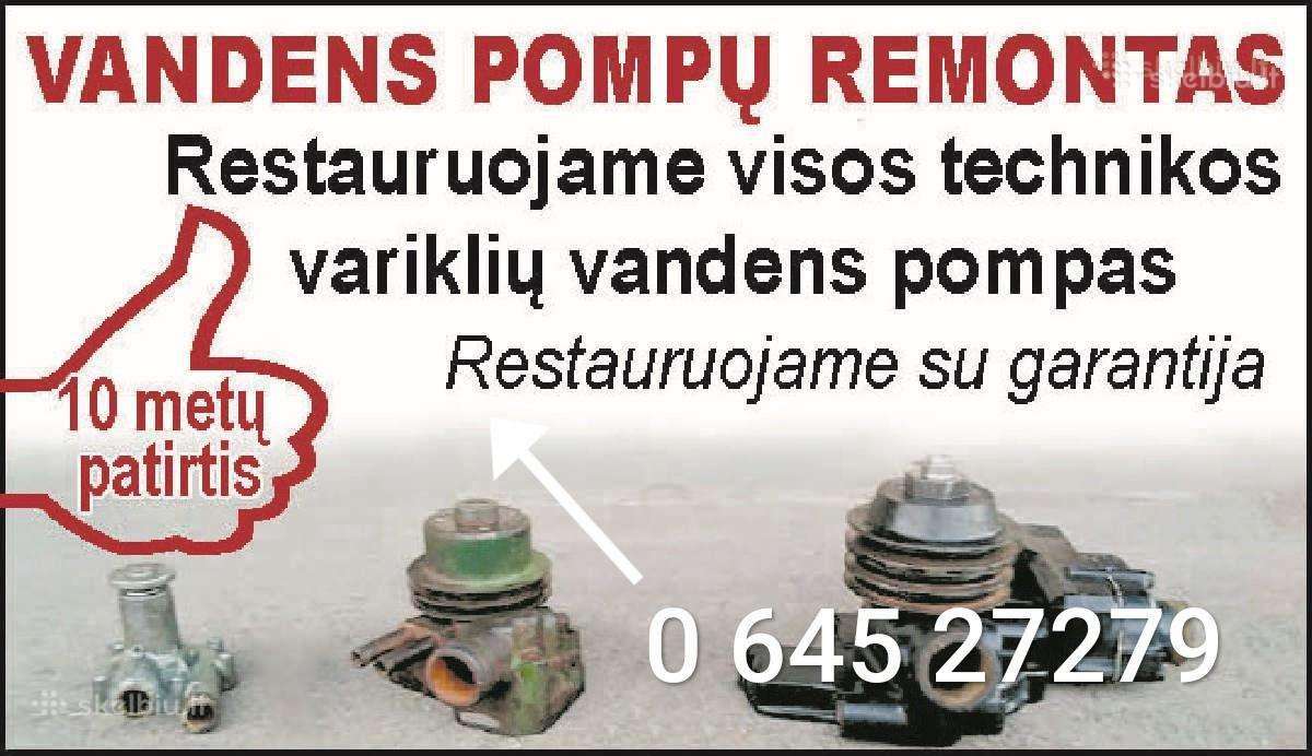 Restauruojame vandens pompas beveik Visų Tipų vari - nuotraukos Nr. 9