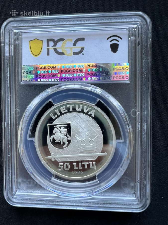 1996m 50 Litu Mindaugas Pcgs Pr 66 Dcam - nuotraukos Nr. 3