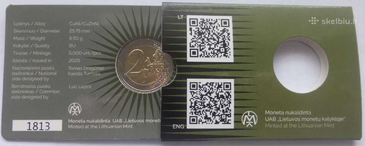 2 euro Lietuva 2025 Gynyba Bu