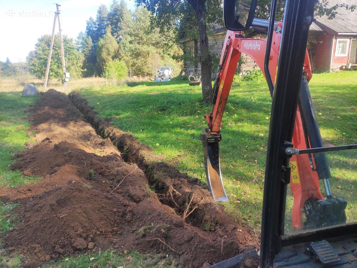 Mini ekskavatoriaus ir Bobcat darbai - nuotraukos Nr. 18
