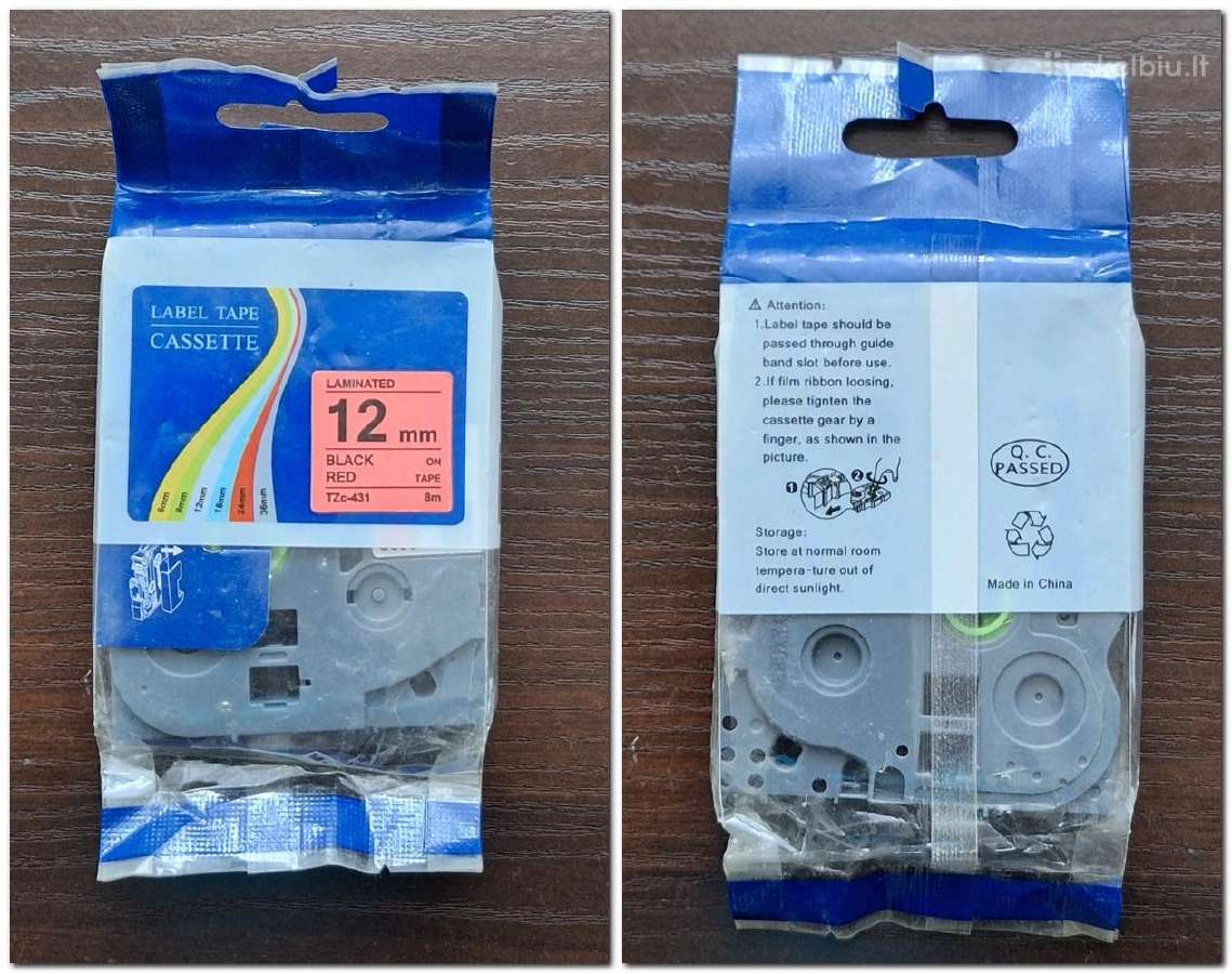 Tzc-431 ženklinimo juostos kasetė /lipni juostelė