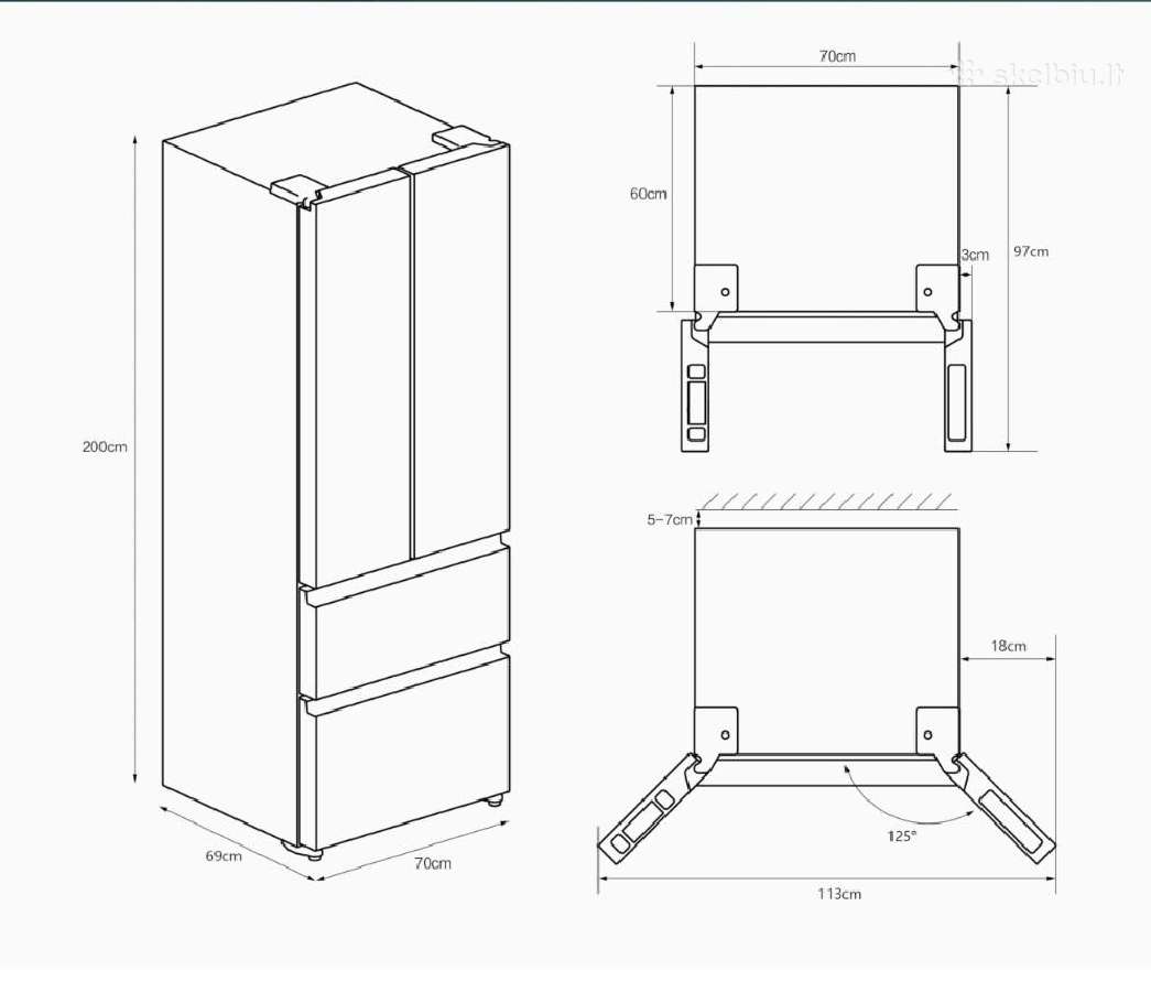 Hisense French Door mod: Rf632n4afc1 - nuotraukos Nr. 24