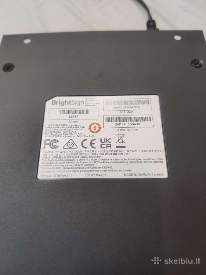 Brightsign Ls425 Full HD Digital Signage медиапл - nuotraukos Nr. 7