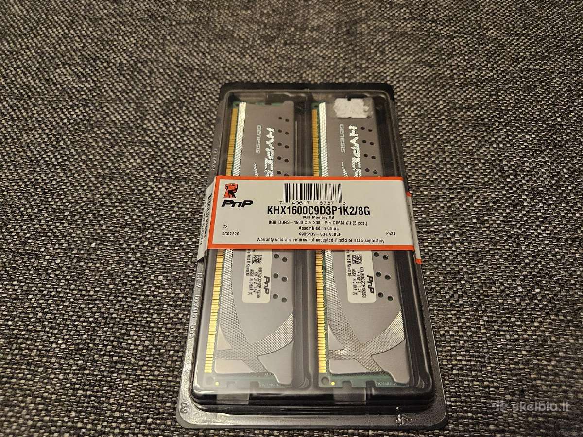 Kingston Hyperx Genesis 1600mhz - 8gb (2x4gb) Ddr3 - nuotraukos Nr. 3