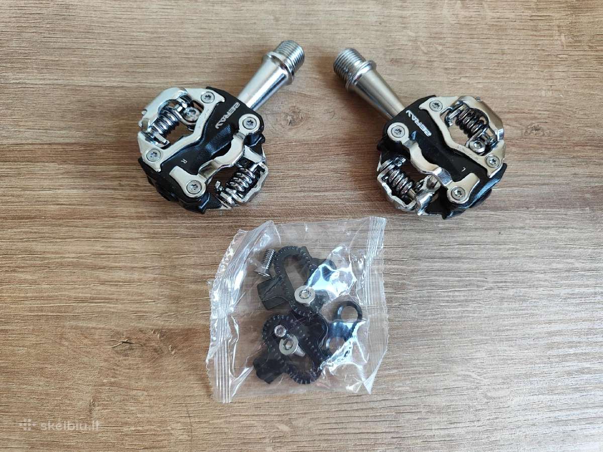 MTB dvipusiai Spd nauji pedalai (284g)
