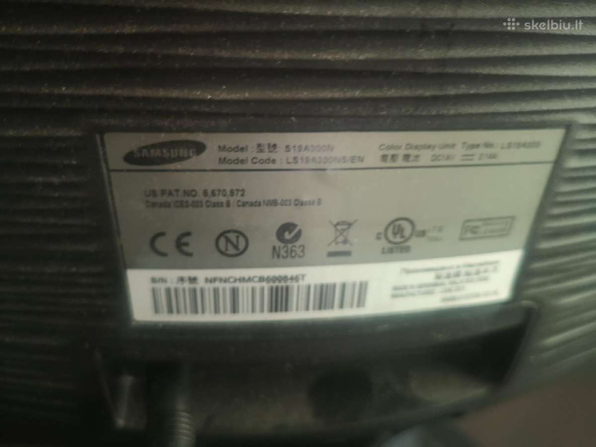 LED monitorius samsung ls19a300n. 19 coliai - nuotraukos Nr. 2