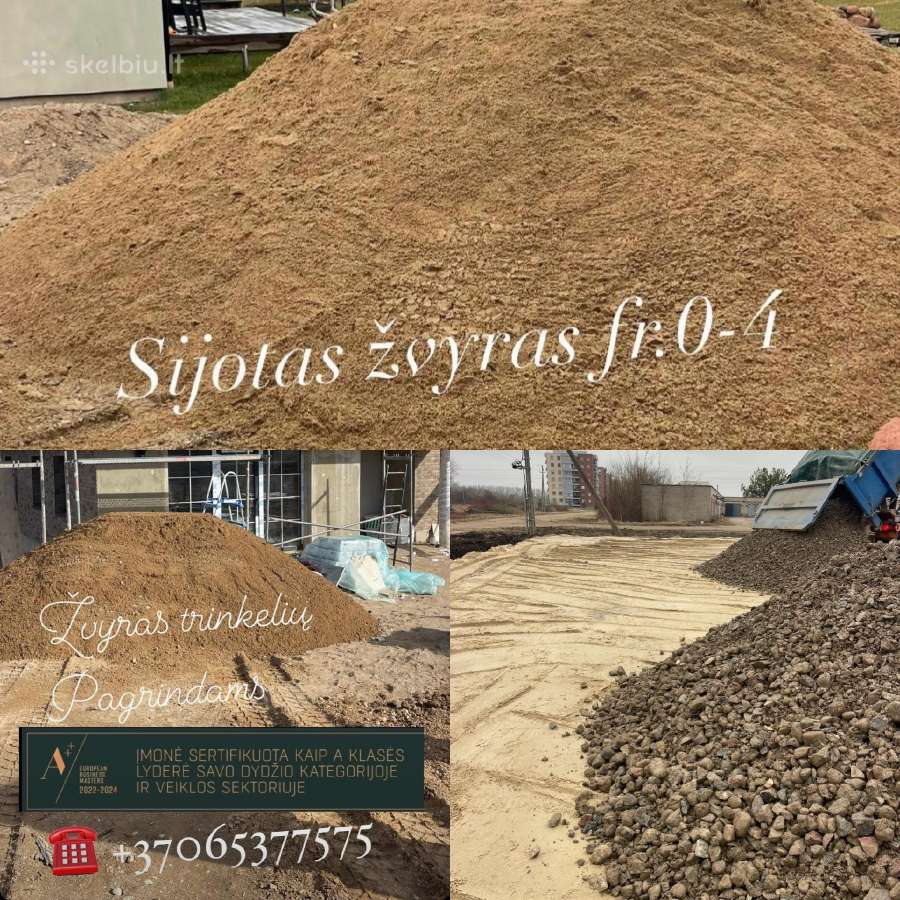 Skalda. Kelinis žvyras. Smėlis. Pagrindams - nuotraukos Nr. 15