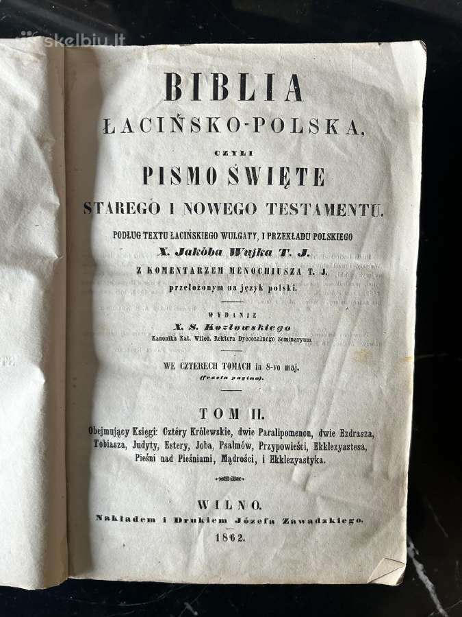 Biblia Lacinsko-polska 1862m.
