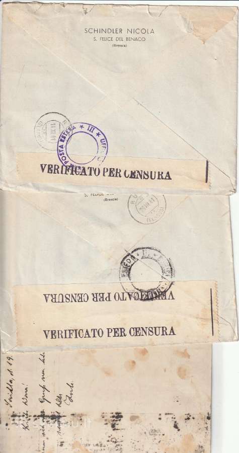 Mussolini Hitler 2 Pk Laiskai naziu - nuotraukos Nr. 2