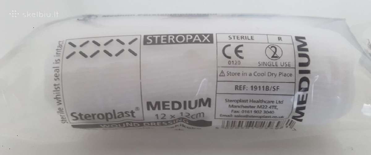 Tvarsčiai sterilūs Medium8 - 12cmx12cm - nuotraukos Nr. 3