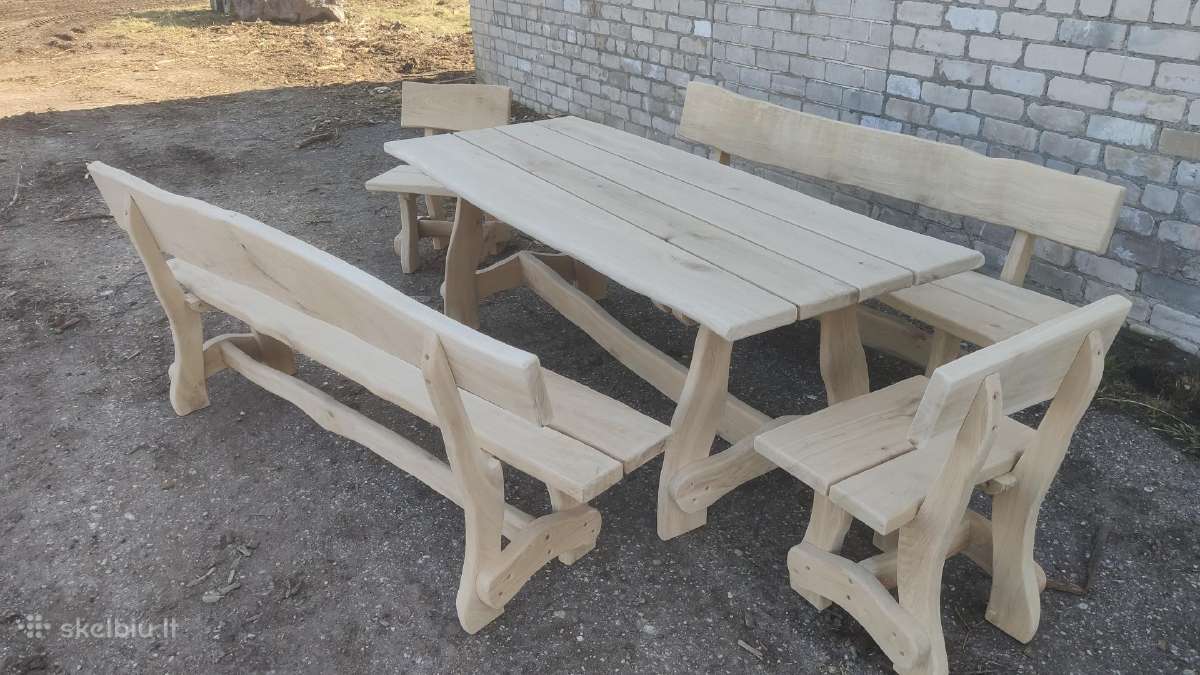 Ąžuolo, klevo uosio baldai, suolai - nuotraukos Nr. 14