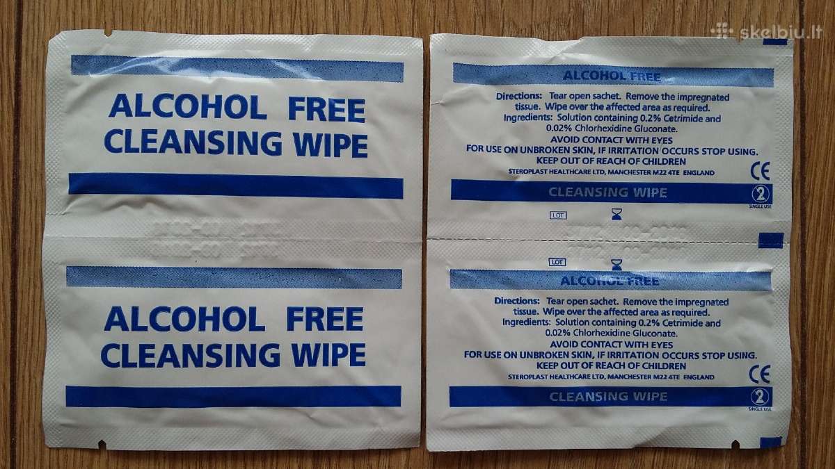 Sterilios drėgnos valymo servetėlės