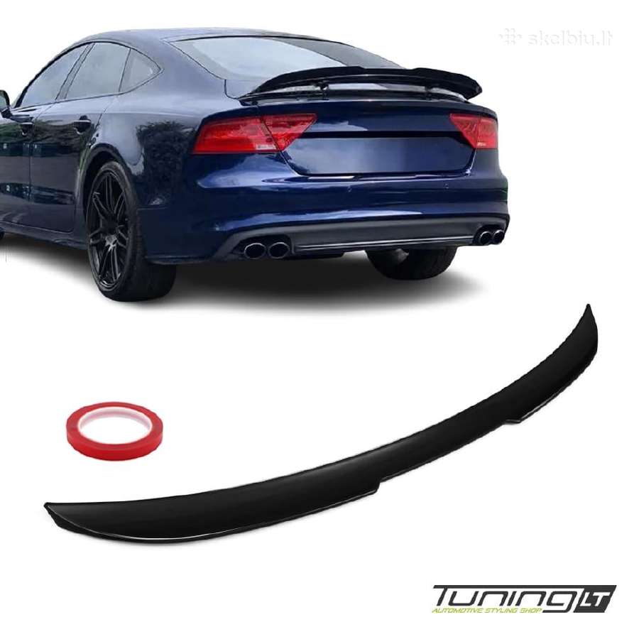 Audi A7 / S7 C7 skirtas juodas bagažinės spoileris