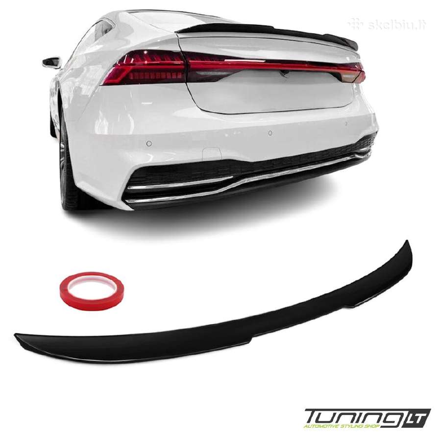 Audi A7 / S7 C8 skirtas juodas bagažinės spoileris