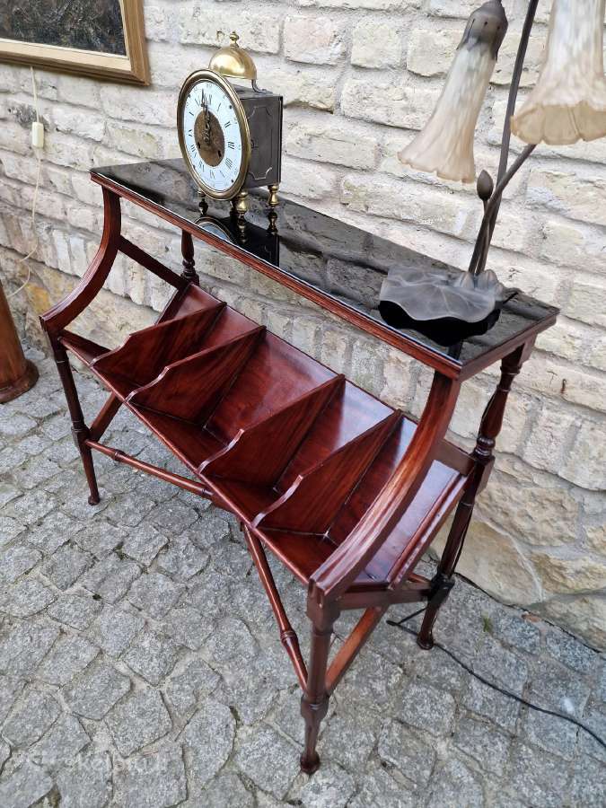 Vintažinė Regenso raudonmedžio knygų lentyna - nuotraukos Nr. 36