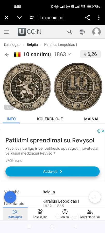 Belgijos monetą - nuotraukos Nr. 3