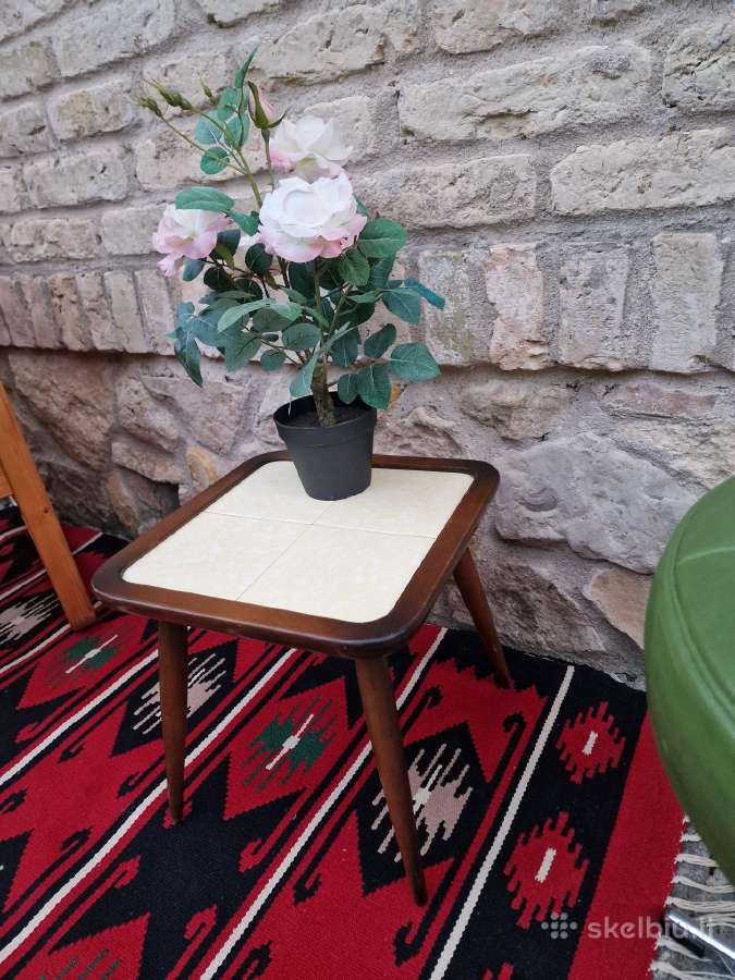 Vintažinis mid century gėlių stovelis - nuotraukos Nr. 12