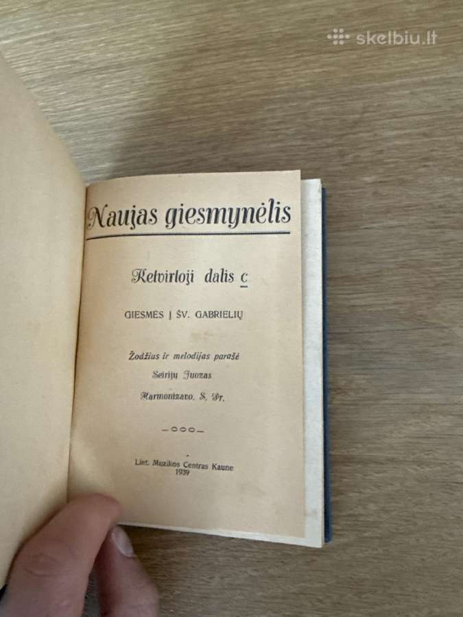 Naujas giesmynėlis. Ketvirtoji dalis C, 1939