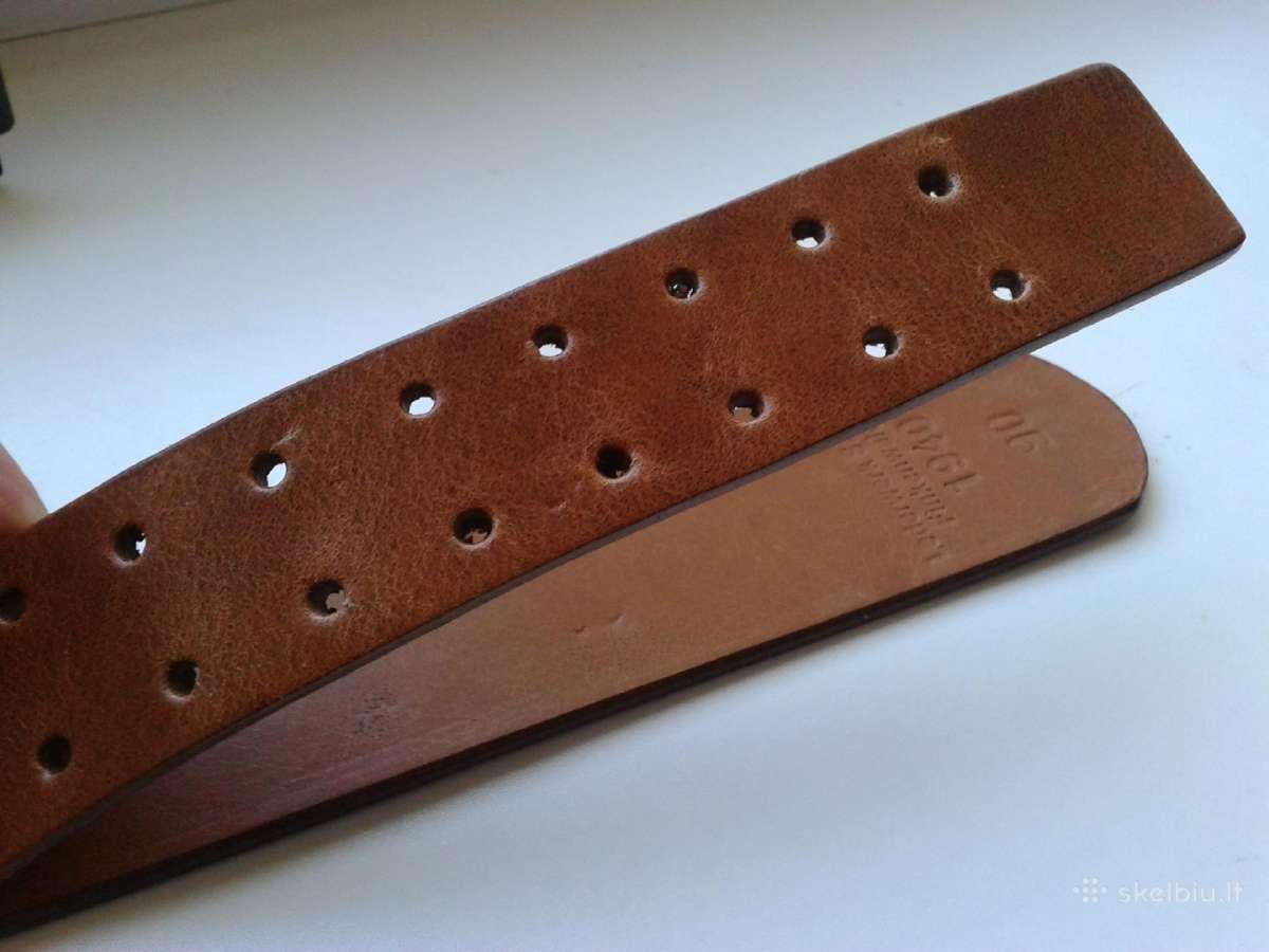 Vokiškas Wermachto odinis diržas(juodas)-90cm - nuotraukos Nr. 5