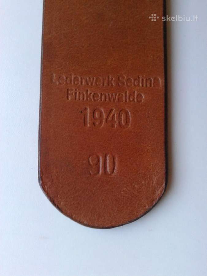 Vokiškas Wermachto odinis diržas(juodas)-90cm - nuotraukos Nr. 19