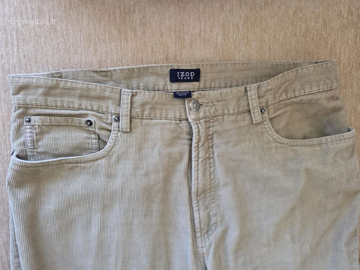 Velvetiniai džinsai (Izod, JAV), W36 x L30. - nuotraukos Nr. 2