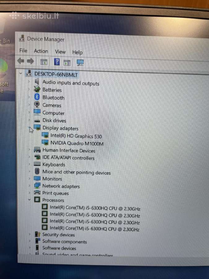 Dell Precision 5510 I5-6300hq 16 GB 256 SSD 500 GB - nuotraukos Nr. 6