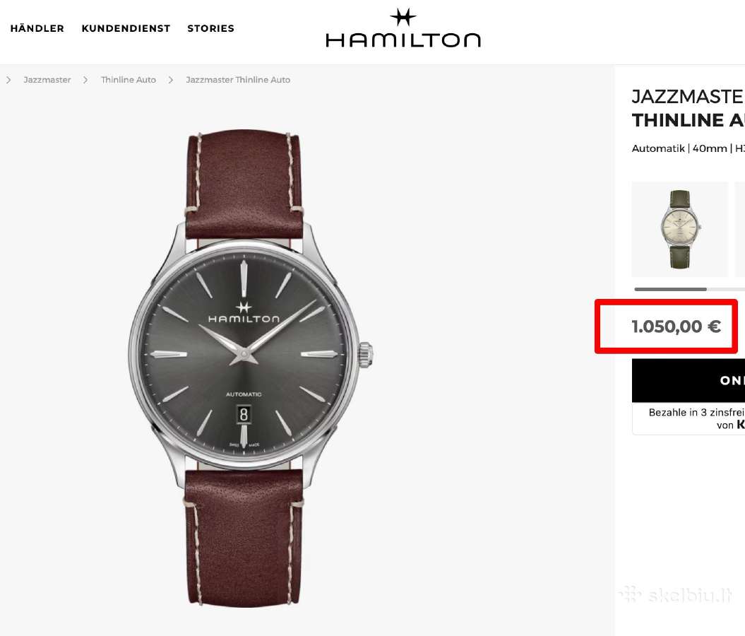 Naujas Hamilton Jazzmaster 40 mm Labai plonas! - nuotraukos Nr. 2
