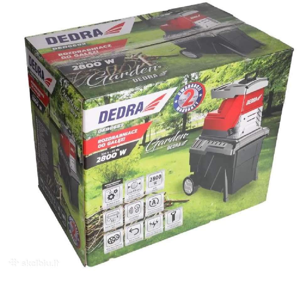 Dedra Ded8682 Šakų smulkintuvas 2800w, 45mm - nuotraukos Nr. 8