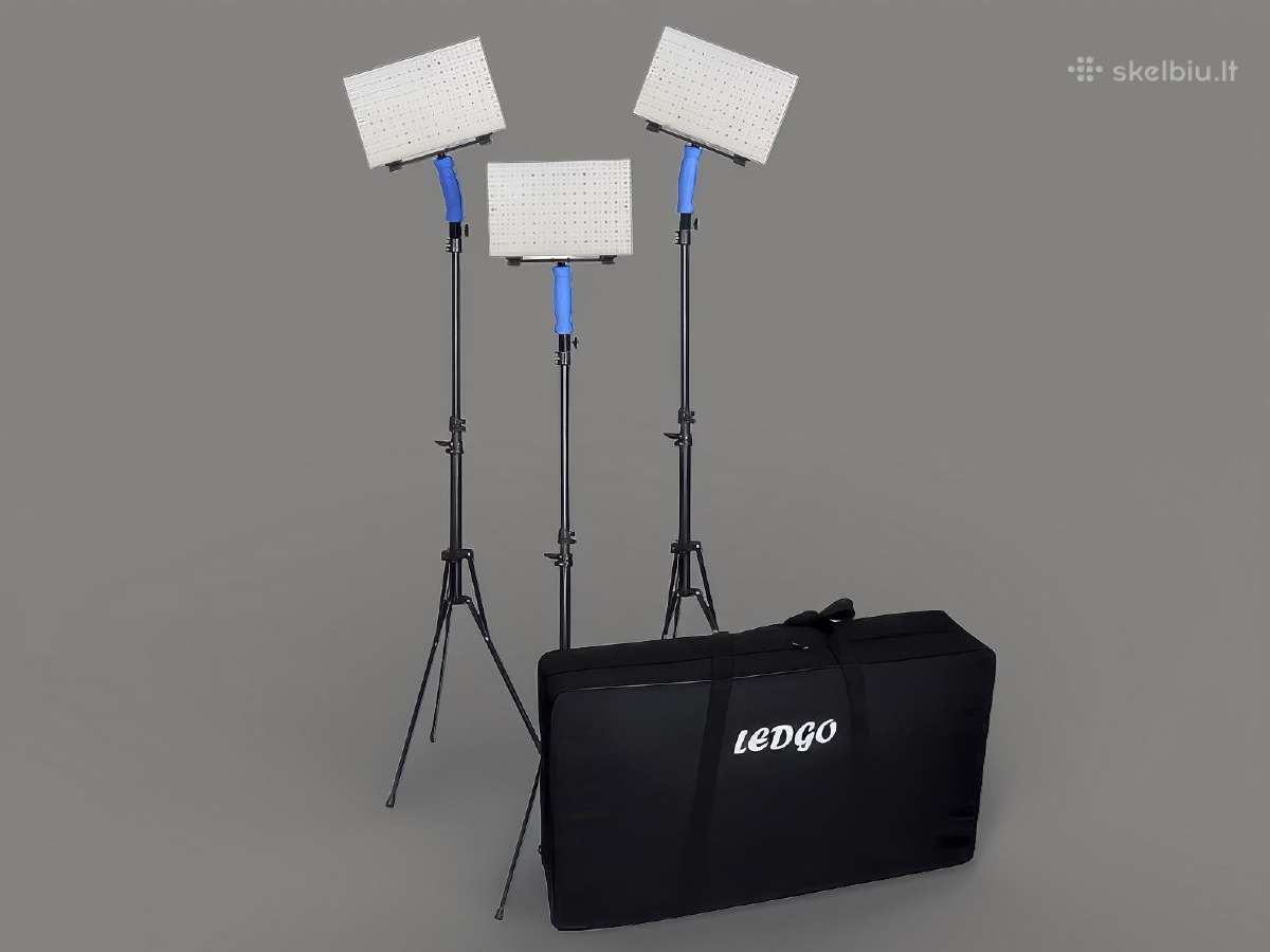 Ledgo LG-b560c, 3x stovais ir 3x ac adapteriais