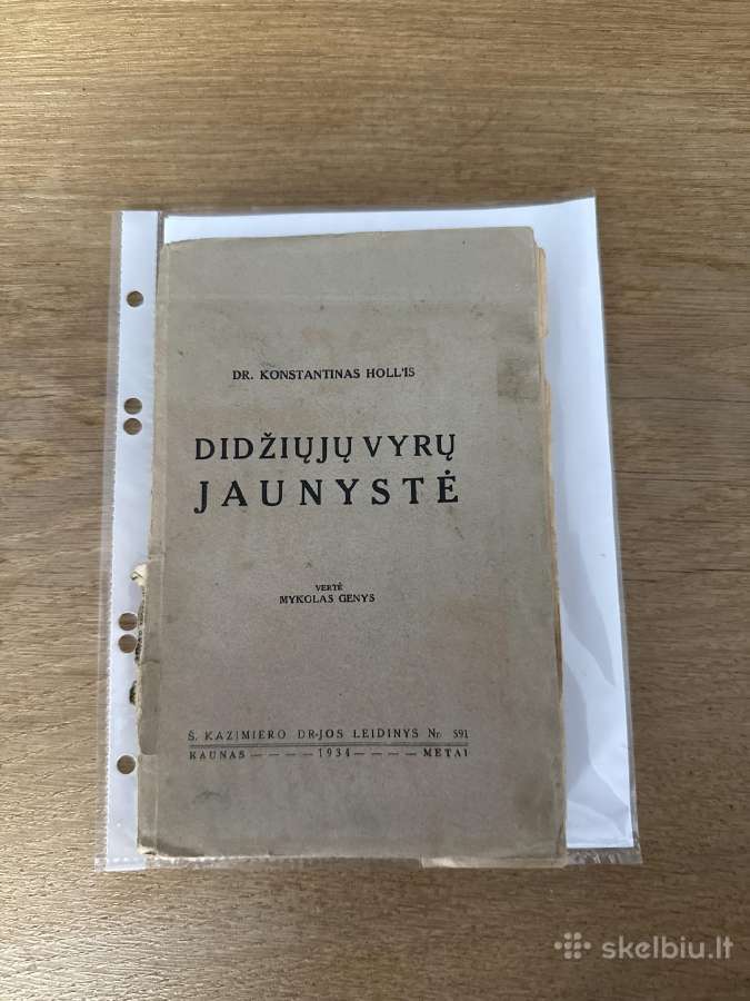Didžiųjų vyrų jaunystė 1934 m.
